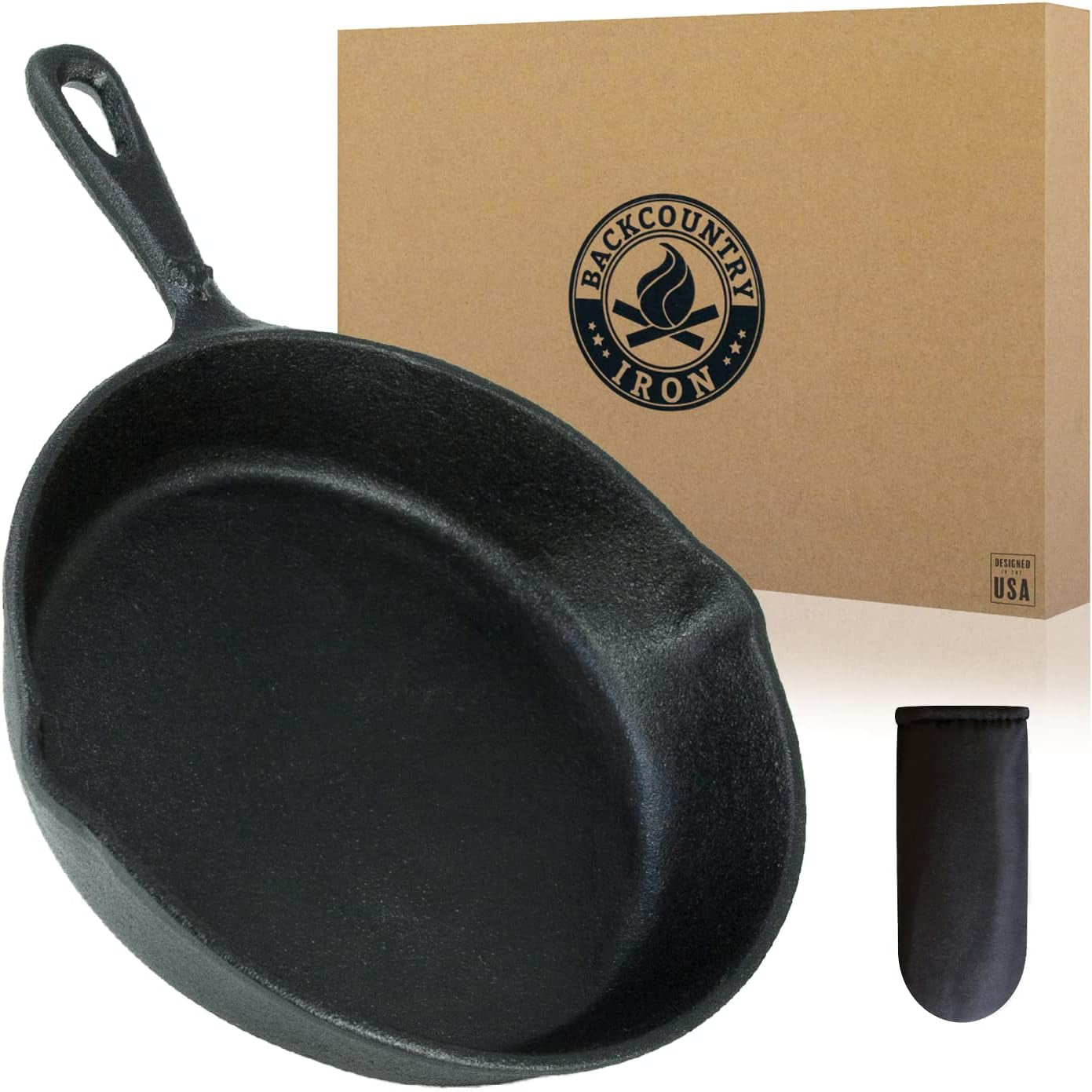 12 Inch round Large Pre-Seasoned Cast Iron Skillet