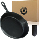 12 Inch round Large Pre-Seasoned Cast Iron Skillet