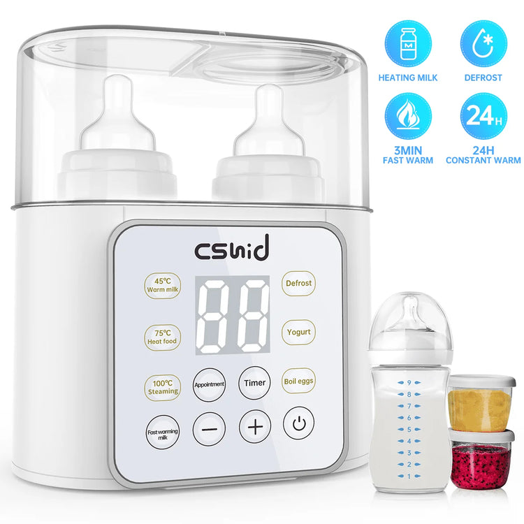 Baby Bottle Warmer, 9-In-1 Fast Milk Warmer Babies Food Heater & Defrost.