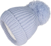 Winter Warm Knitted Baby Hats for Girls Pom Pom Kid Toddler Boys Beanies Cap with Fleece Lining