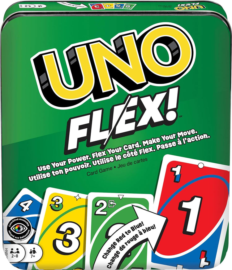 UNO Flip! Card Game for Kids, Adults & Family Night with Double-Sided Cards in Collectible Storage Tin (Amazon Exclusive)