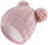 Winter Warm Knitted Baby Hats for Girls Pom Pom Kid Toddler Boys Beanies Cap with Fleece Lining