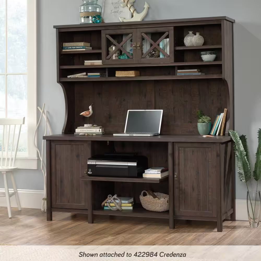 Costa Coffee Oak Organizer Desk Hutch