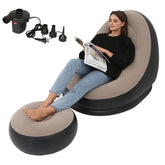 Inflatable Lazy Sofa Deck Chair & Foot Stool 2 PC Set.